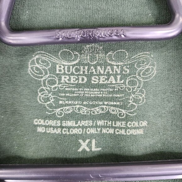 Men's Green & Gold Buchanan's Red Seal T-Shirt Short Sleeve Crew Neck Size XL - Picture 7 of 11